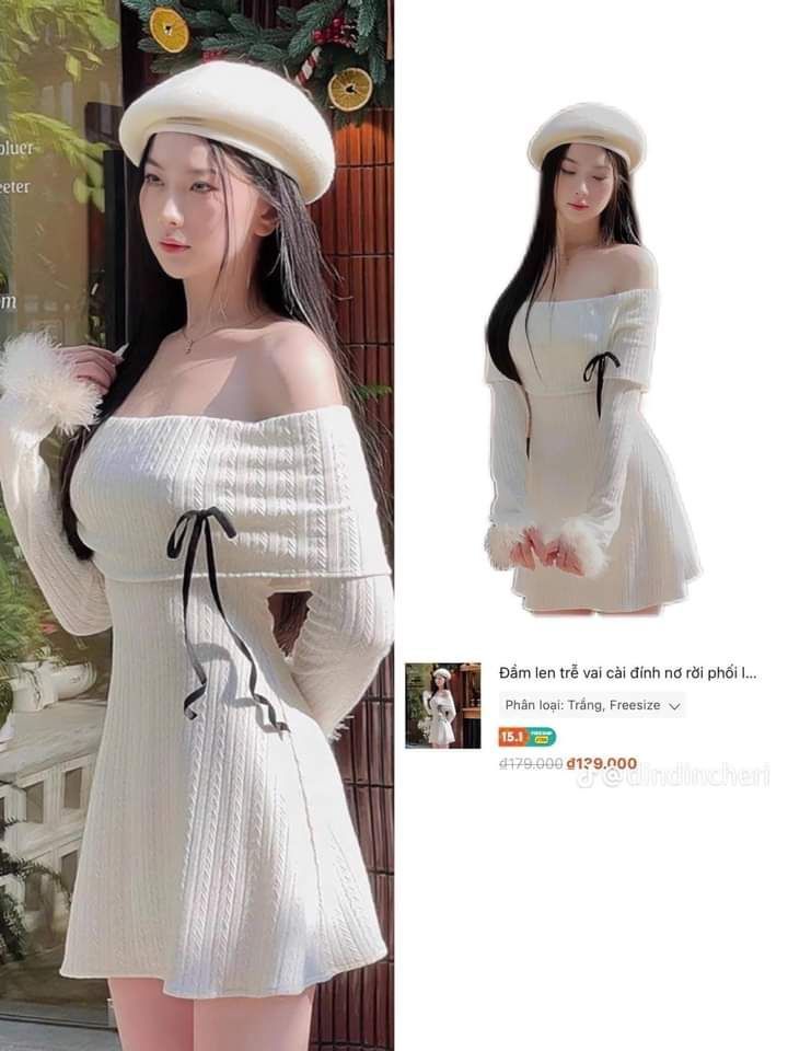 Gái xinh trong bộ đầm trắng dịu dàng và tự tin