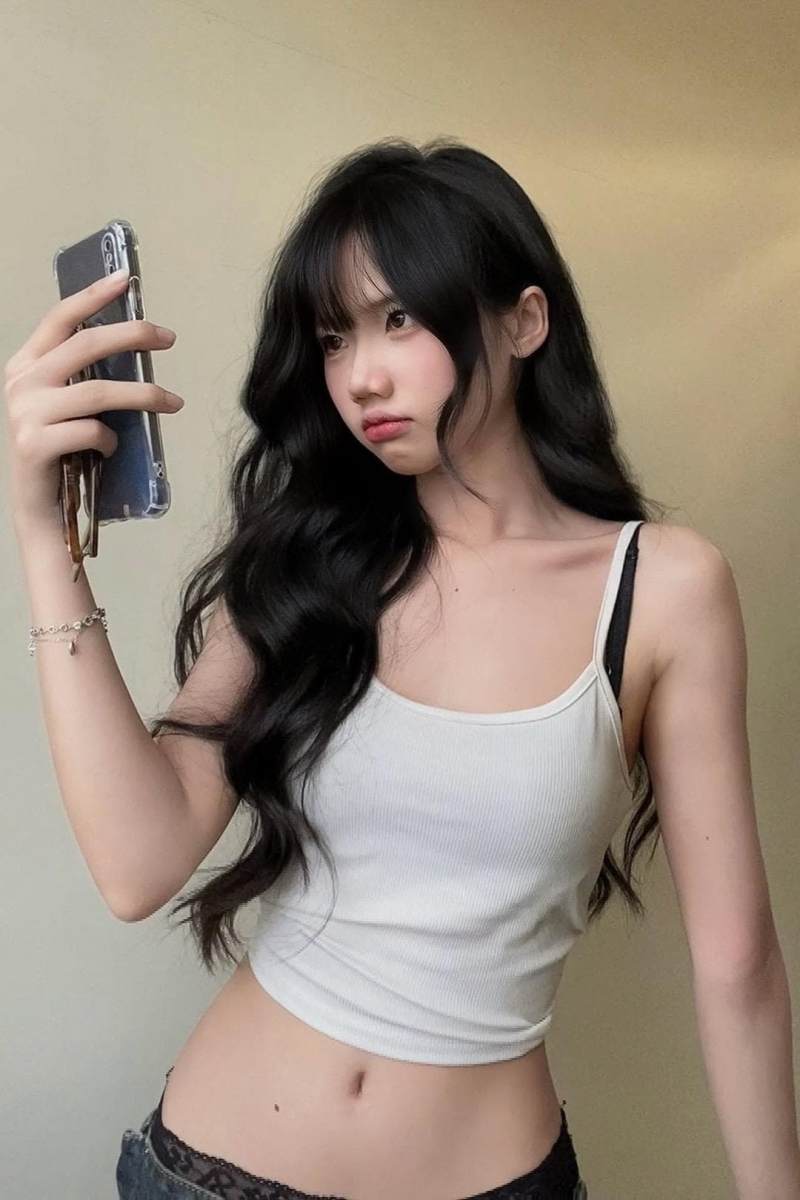 Gái Xinh Mặc Áo Ngực, Tóc Ngắn