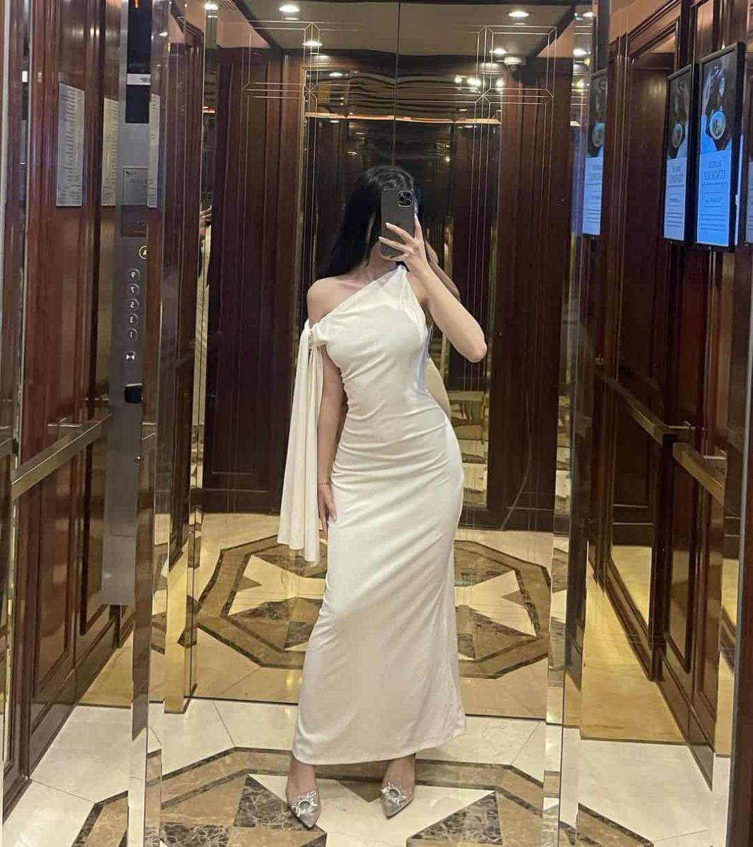 Gái xinh tấm trong áo dài trắng live đẹp