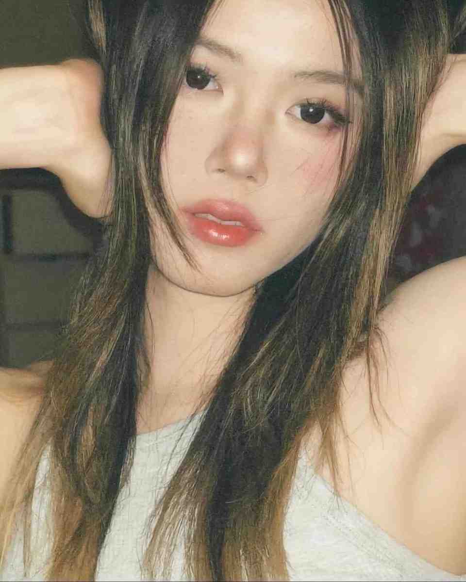 Ảnh gái hơi xinh với ngực bự và tóc dài