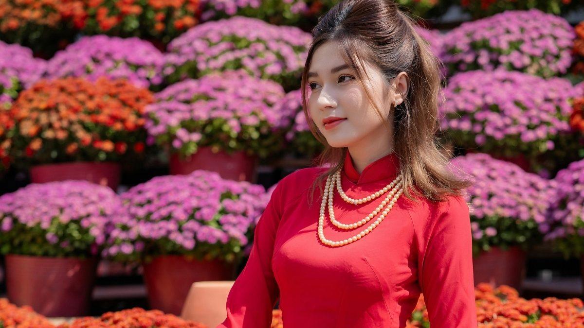 Ảnh cô gái xinh đẹp trong sắc đẹp niềm hạnh phúc