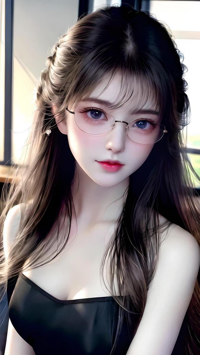Ảnh đẹp gái che mặt với kính mới