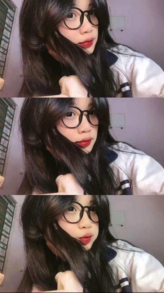 Gái xinh đeo mắt kính - Ảnh mặt gái xinh đẹp