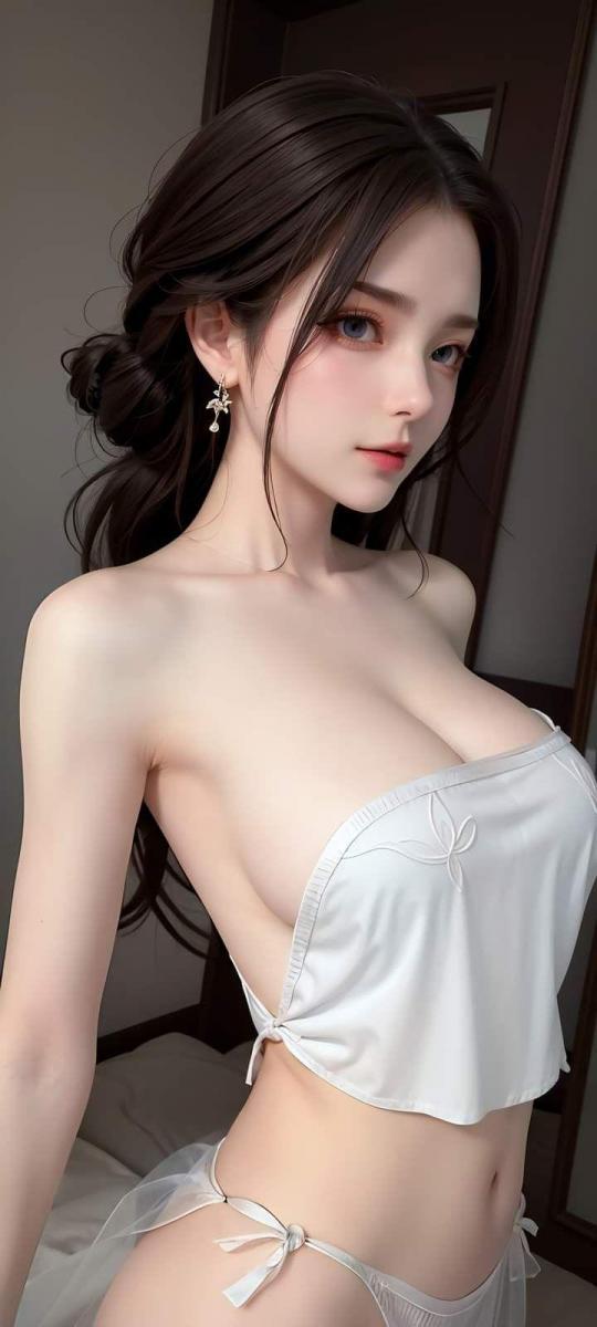 Gái xinh tè với ngực to, sắc đẹp tóc đen