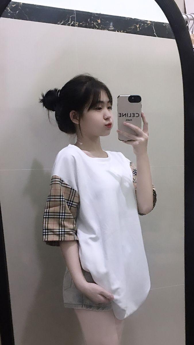 Ảnh cô gái xinh đẹp trong áo caro
