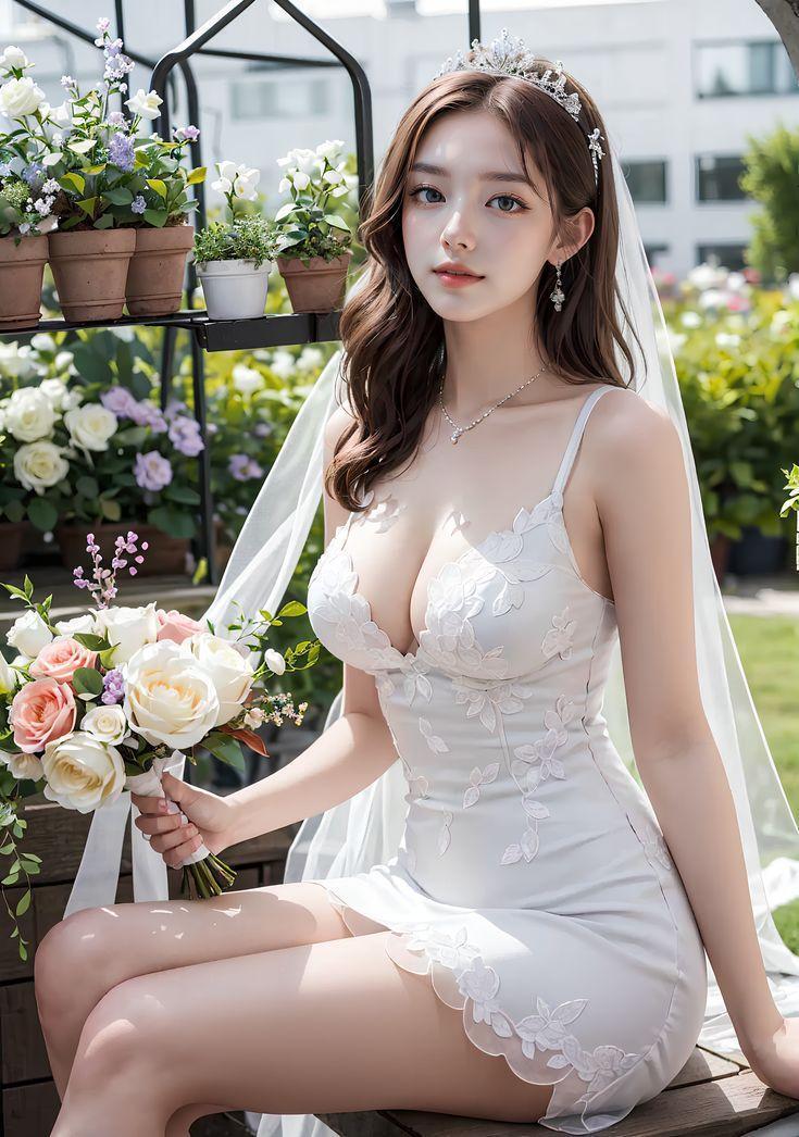 Ảnh gái xinh 4k trong váy cưới đẹp