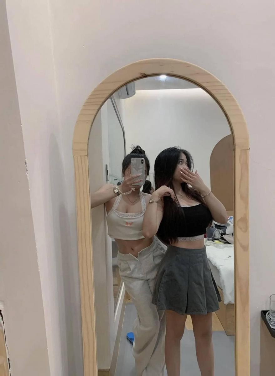 Hình ảnh cô gái xinh đẹp và cô gái xinh xắn