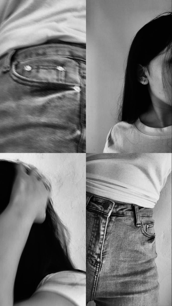 Ảnh gái trẻ mặc áo phông trắng và quần jeans đầy phong cách