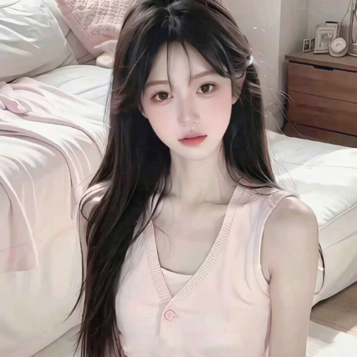 Ảnh gái che mặt trong phòng sáng sủa