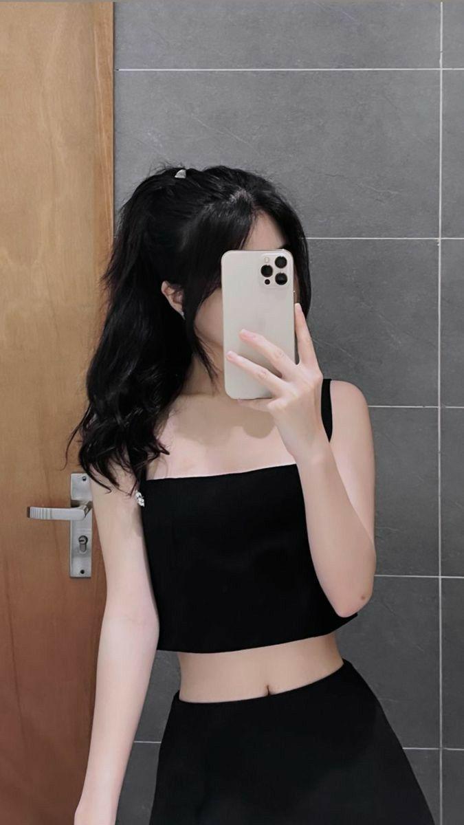 Ảnh gái xinh không mặc áo sơ mi trắng đẹp