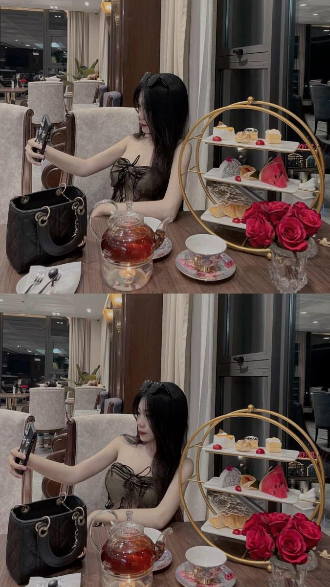 Ảnh gái đẹp vú to trong bộ đồ đi đai