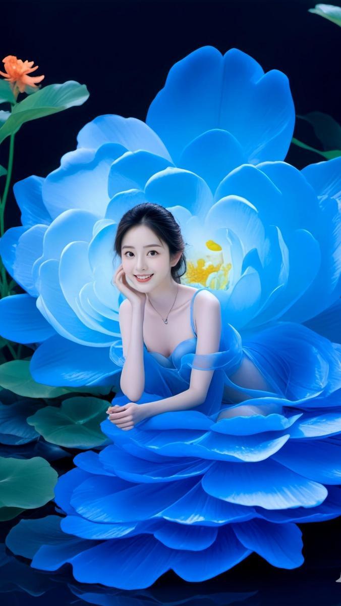 Gái Xinh Mặc Váy Ngủ Quyến Rũ Bên Hoa