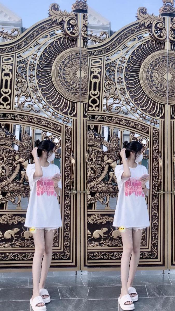 Gái xinh đẹp trong thời trang sắc đẹp hồng