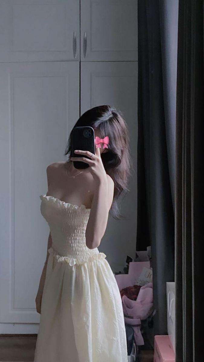 Ảnh Gái Xinh 9x Mặc Đầm Dệt May Đẹp