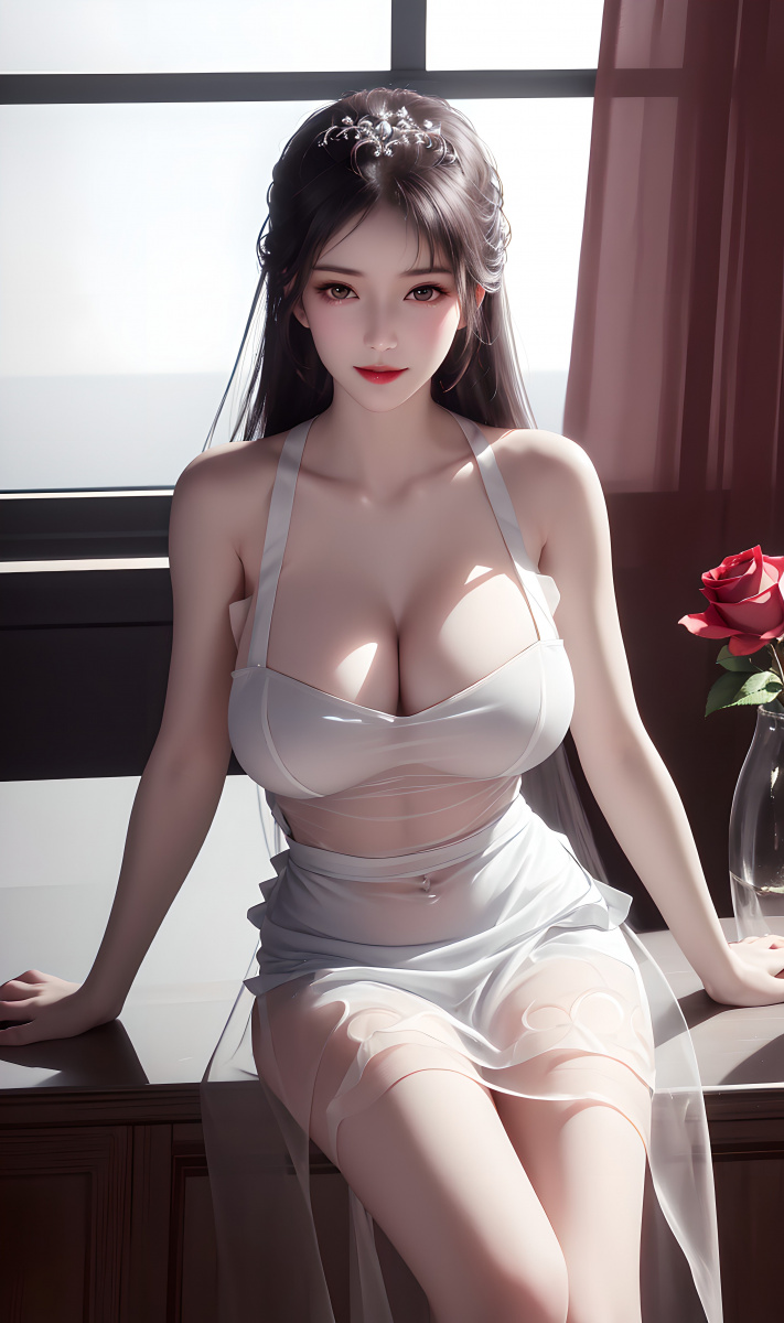 Ảnh cô gái xinh đẹp tóc dài đáng yêu trong bộ đồ bơi