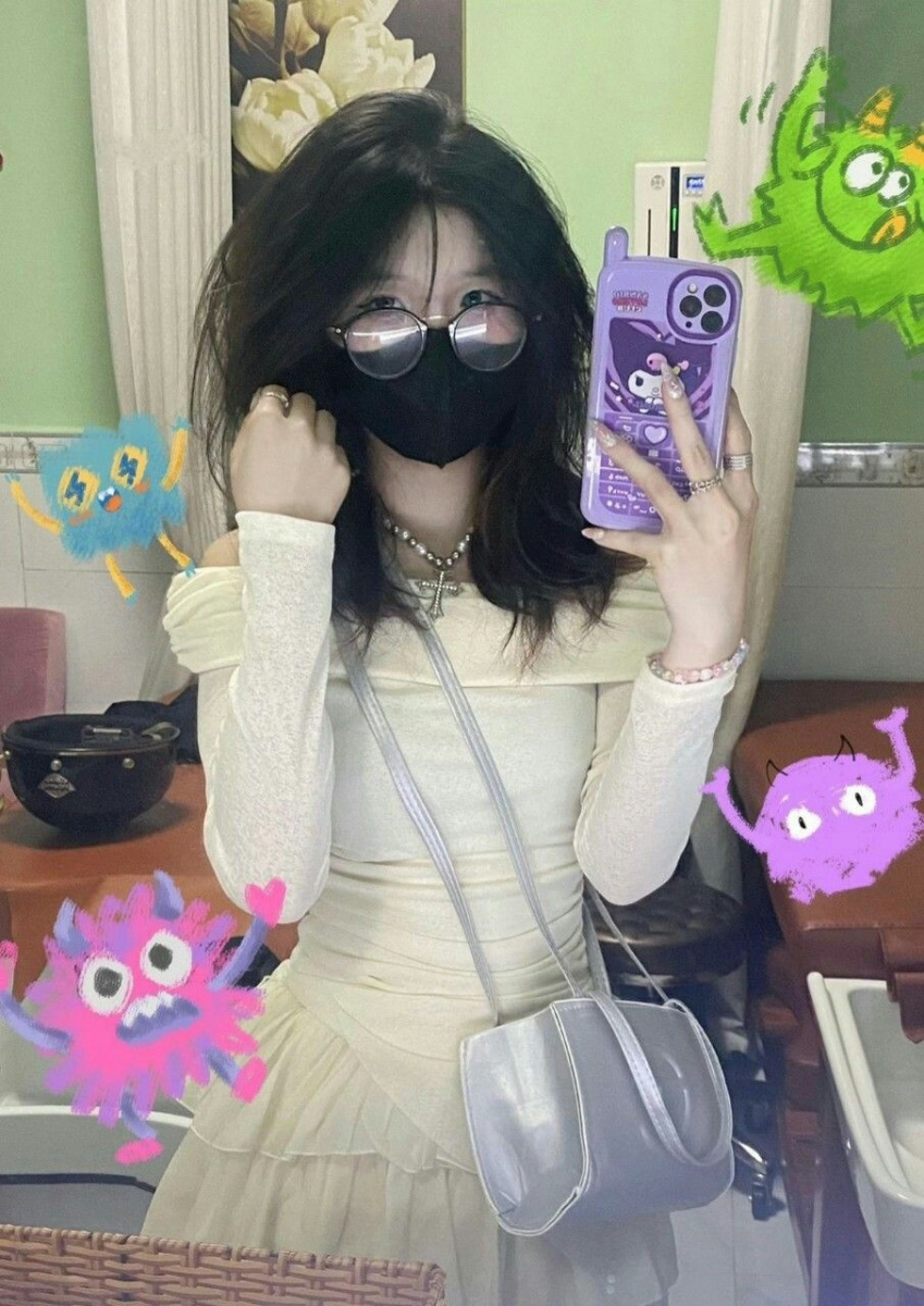 Ảnh cô gái xinh đẹp tóc đen tóc giả - gaixinh24h