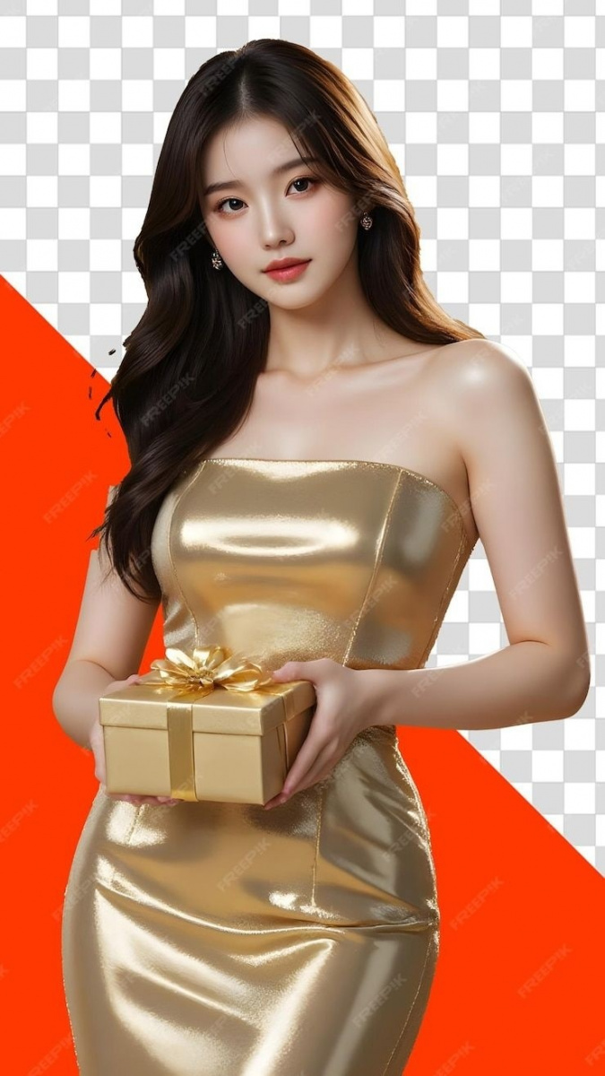 Ảnh cô gái xinh xắn sắc đẹp, váy không dây