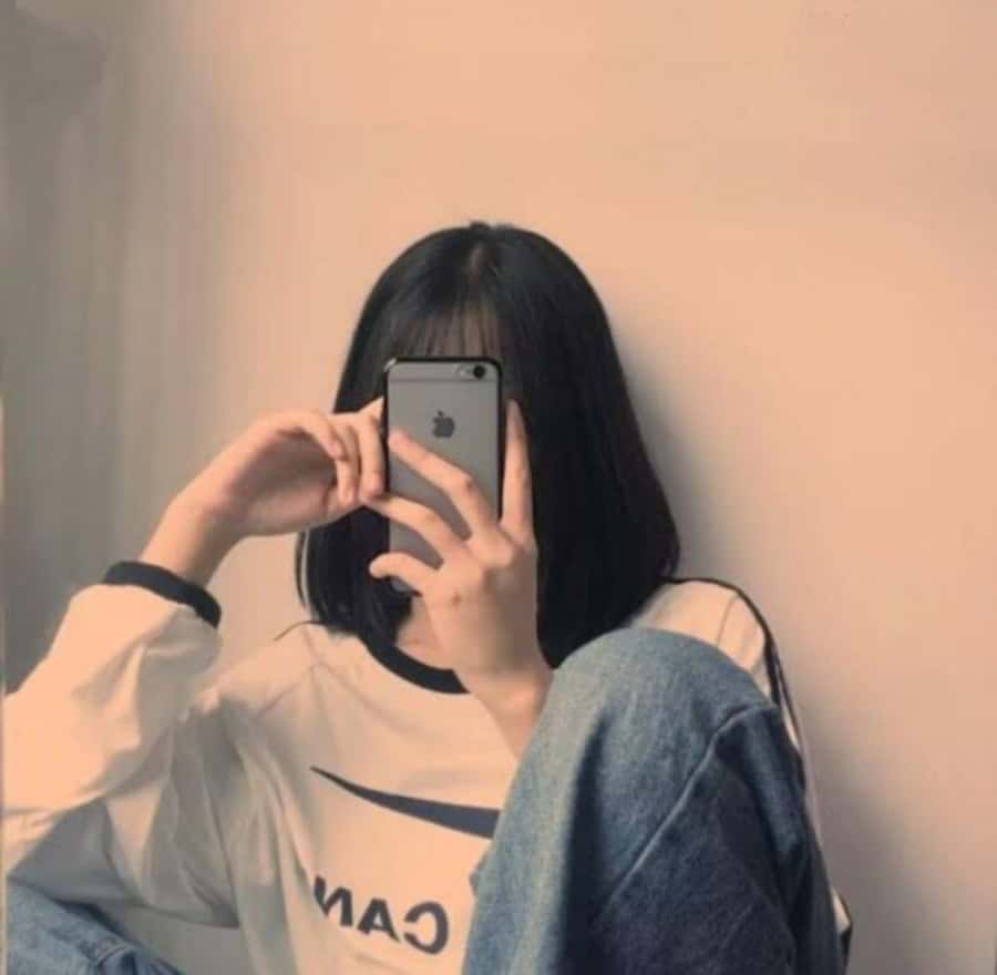 Ảnh girl xinh che mặt cực ngầu