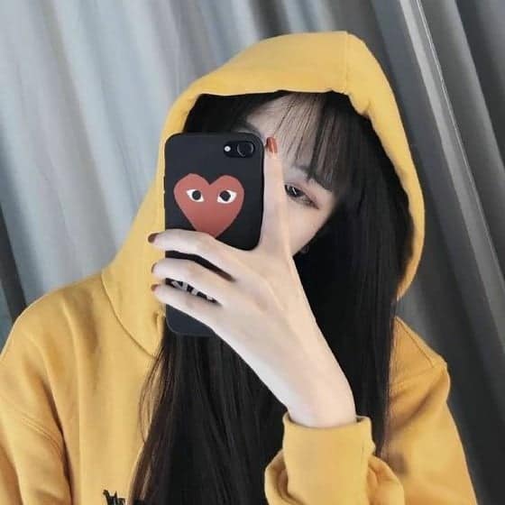 Ảnh gái cute che mặt dễ thương