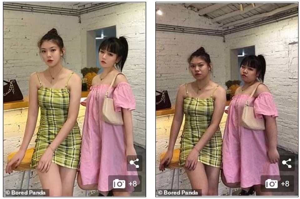 So sánh ảnh gái xinh giống thật và ảnh chỉnh sửa